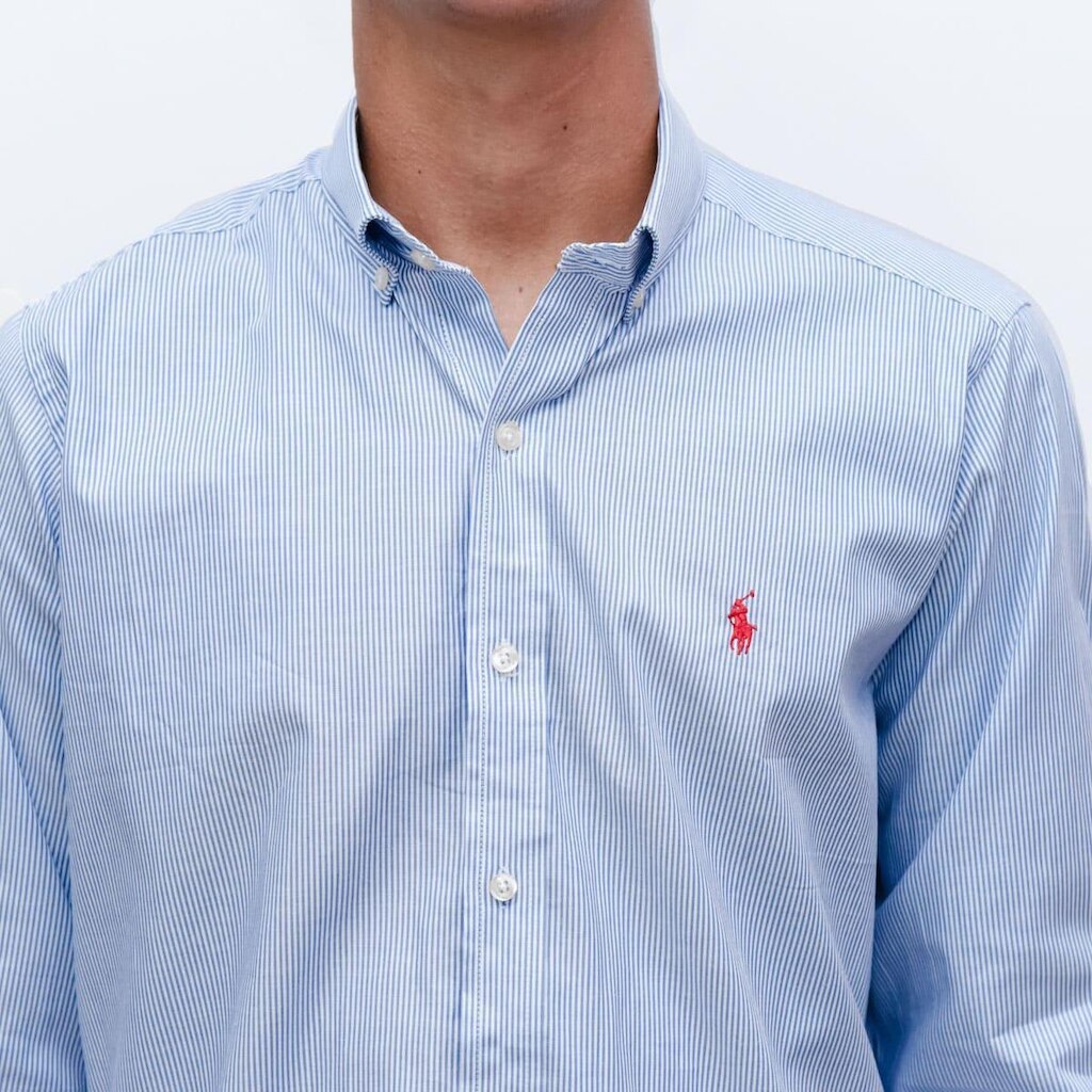 Camisa Ralph Lauren Manga Longa Listrada