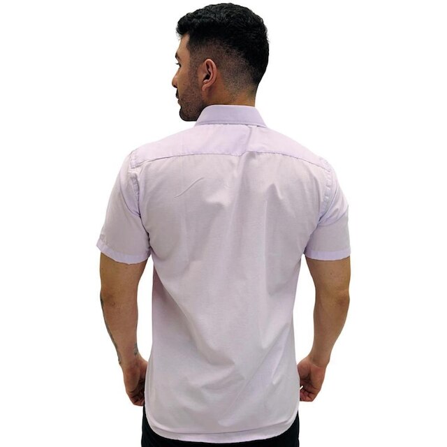 Camisa Raphy Slim Manga Curta Masculina