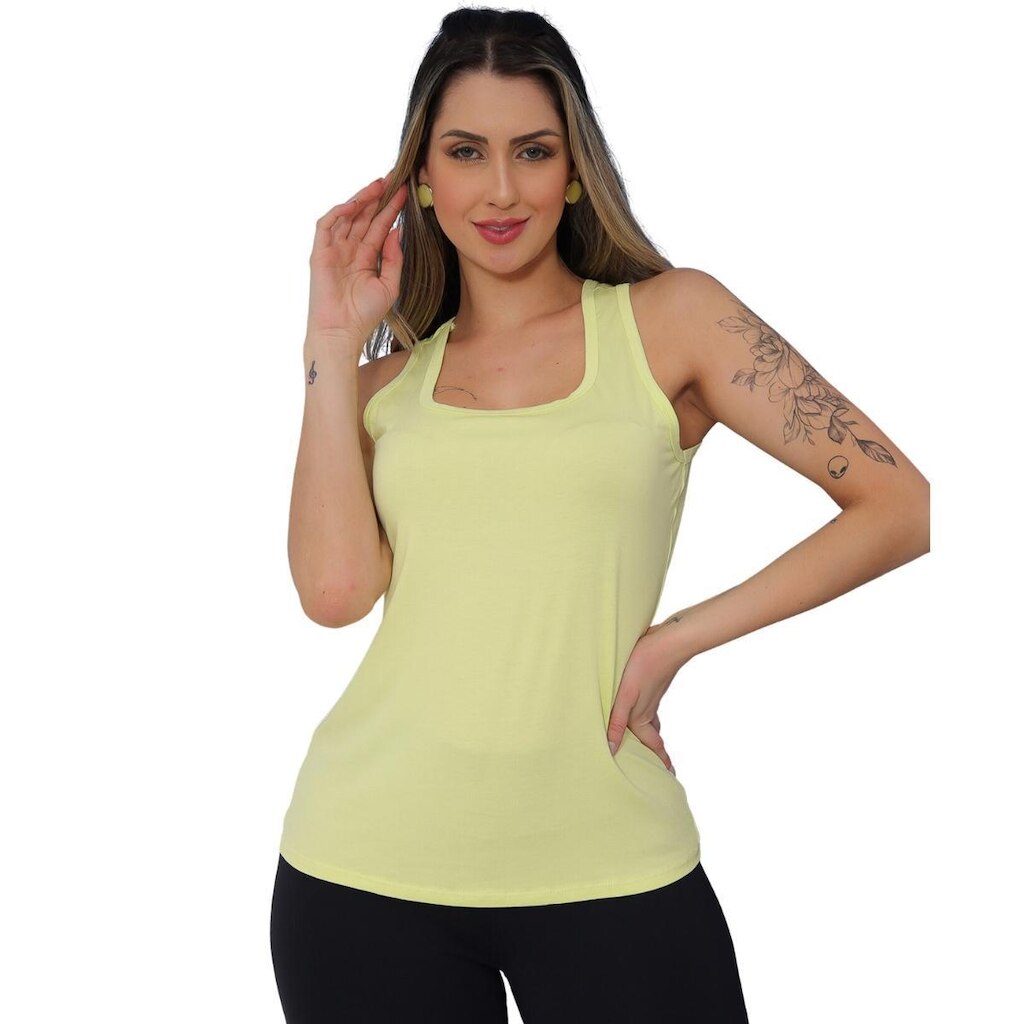 Camisa Regata Feminina T-Shirt Casual Viscolycra Premium