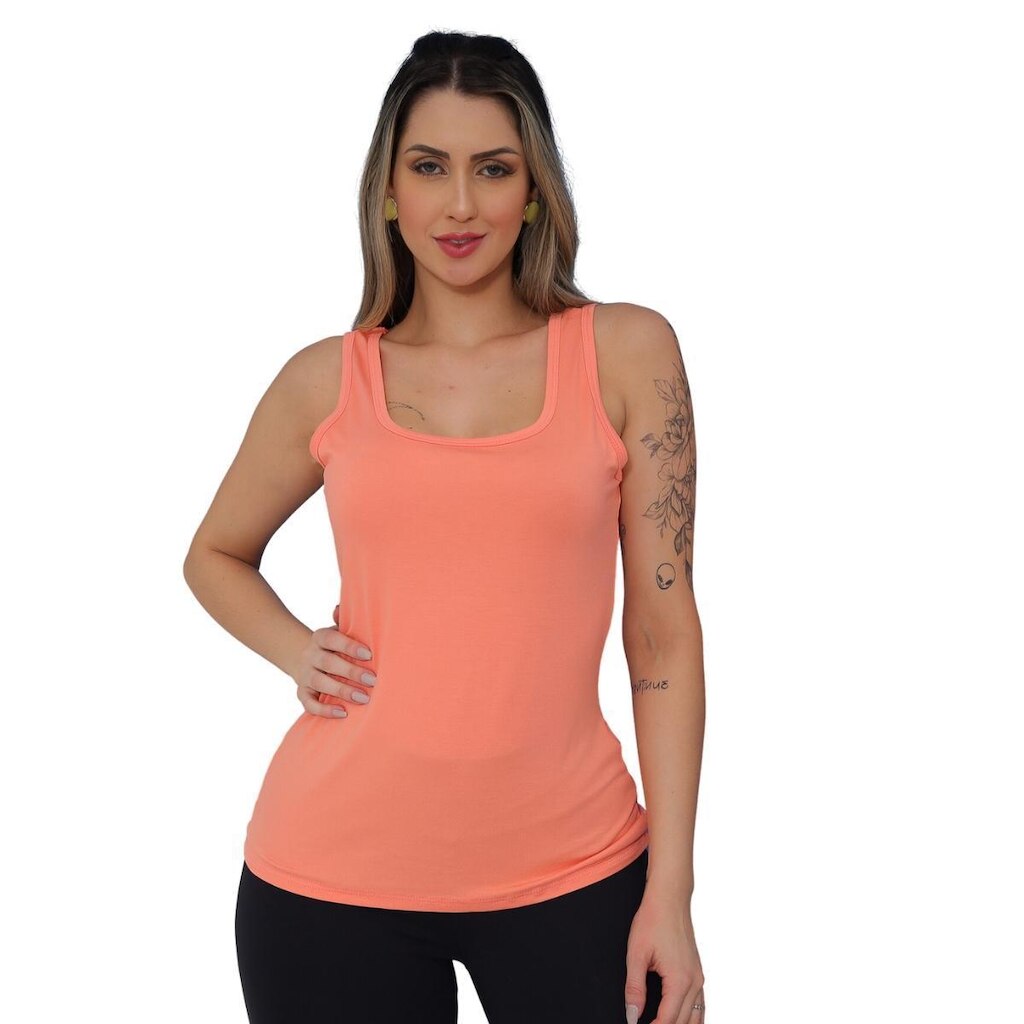 Camisa Regata Feminina T-Shirt Casual Viscolycra Premium