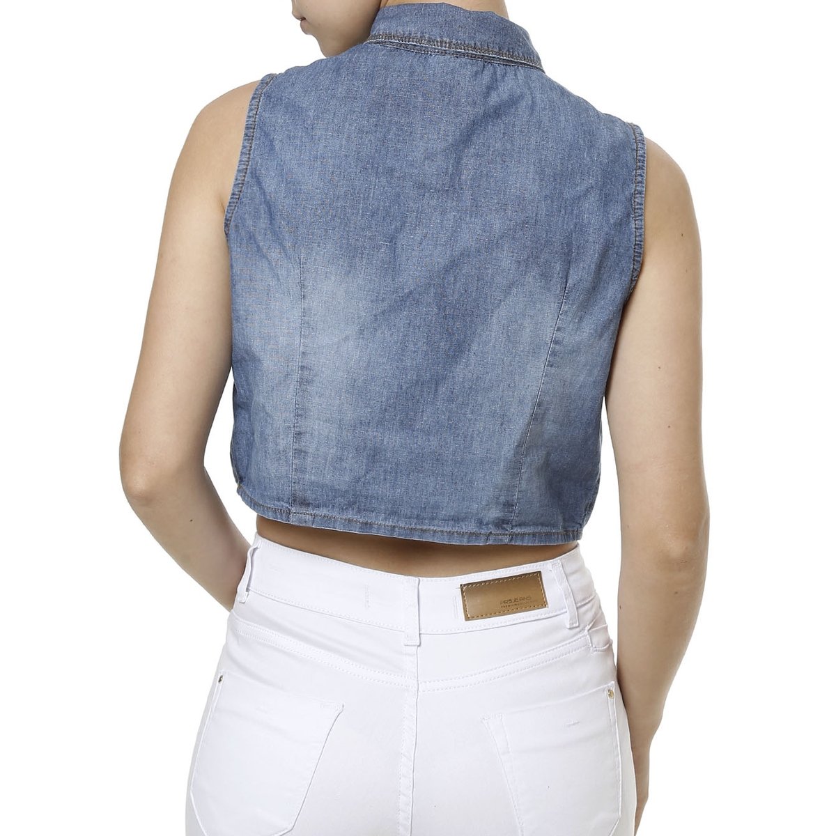 camisa regata jeans feminina