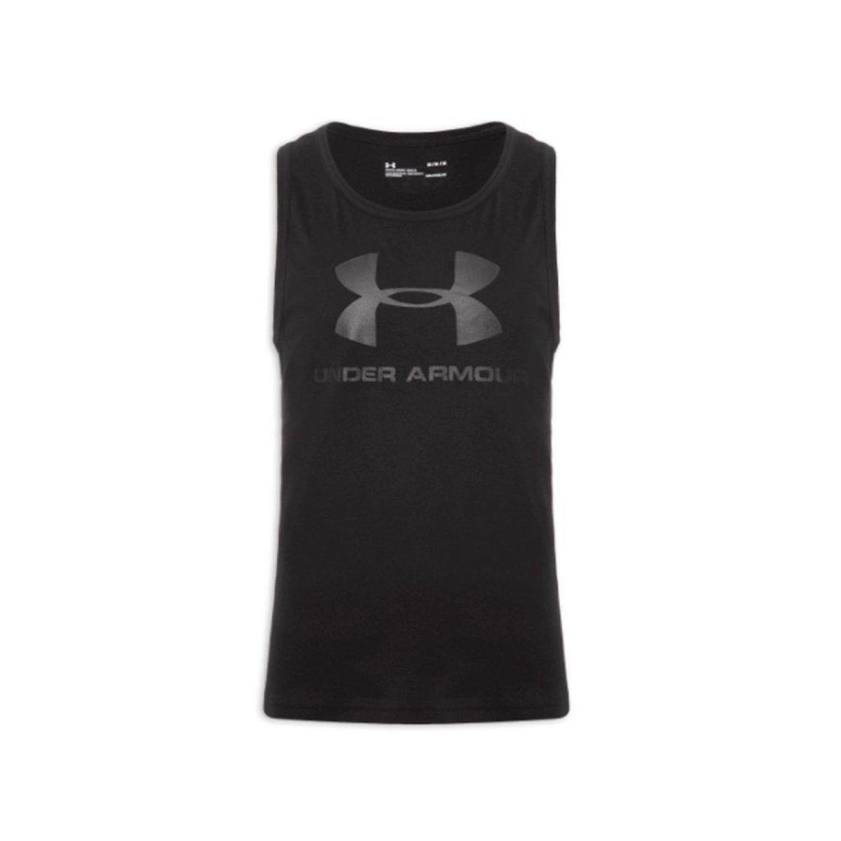 Camisa Regata Under Armour Sportstyle Logo Tank 1359315 Unid - Preto Menor preço em Camisa Regata Under Armour Sportstyle Logo Tank 1359315 Unid - Preto