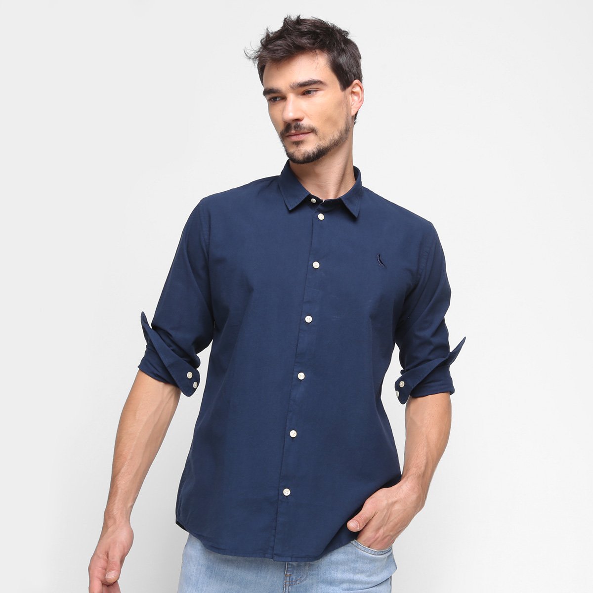 Camisa Reserva Paraty Manga Longa Masculina - Marinho Menor preço em Camisa Reserva Paraty Manga Longa Masculina - Marinho