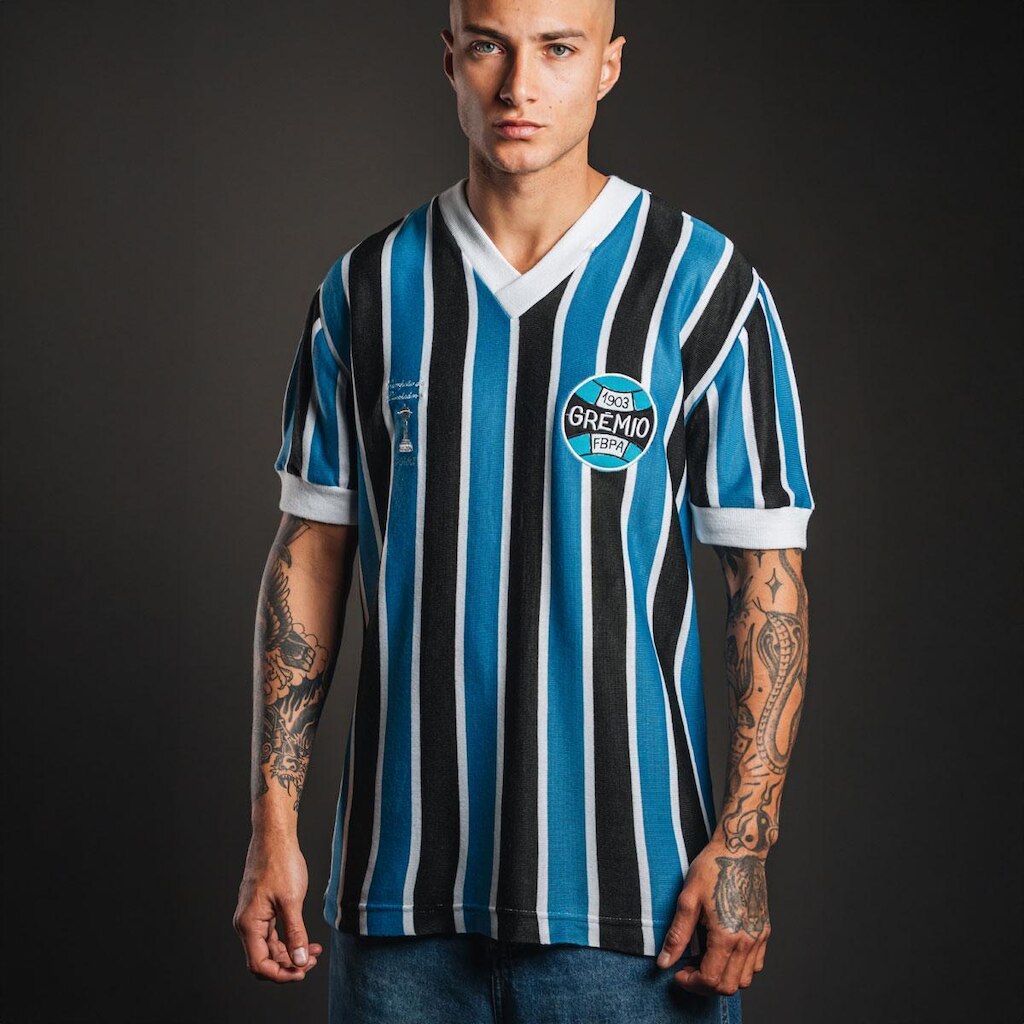 Camisa Retrô Grêmio Libertadores 1983 Masculina
