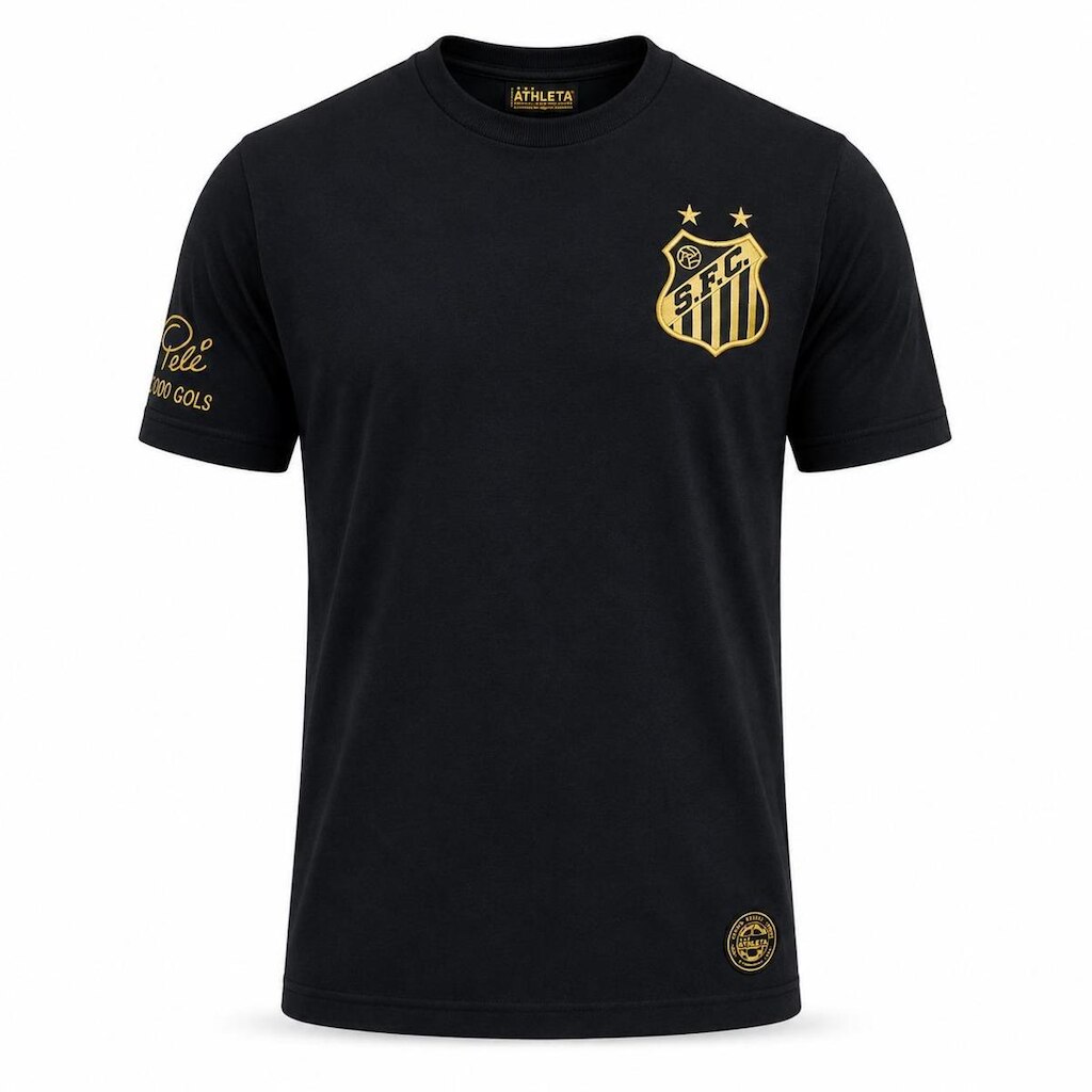 Camisa Santos 1969 Pelé 1000 Gols Athleta Retrô Masculina