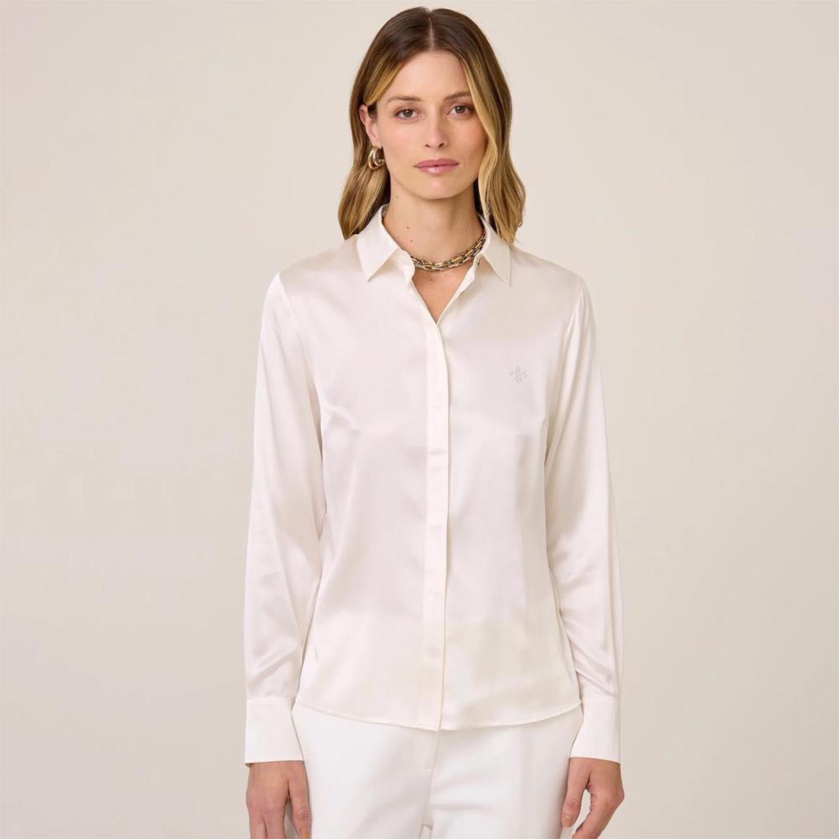 Camisa Dudalina Feminina Branca Compre Online Zattini