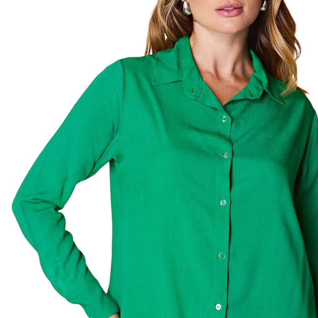 Camisa Sem Bolsos Elegancia Com Manga Longa Uniforme Social