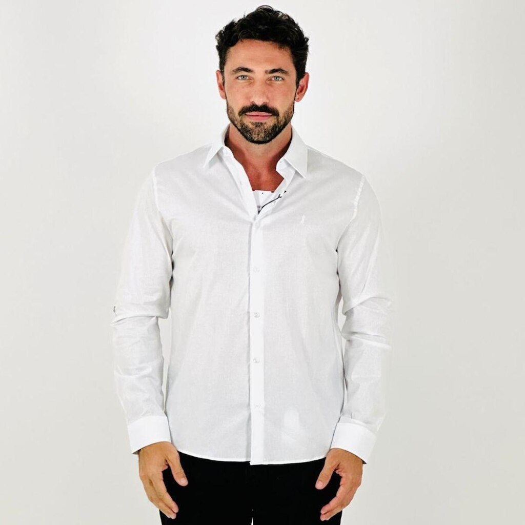 Camisa Sibra Slim Manga Longa Masculina