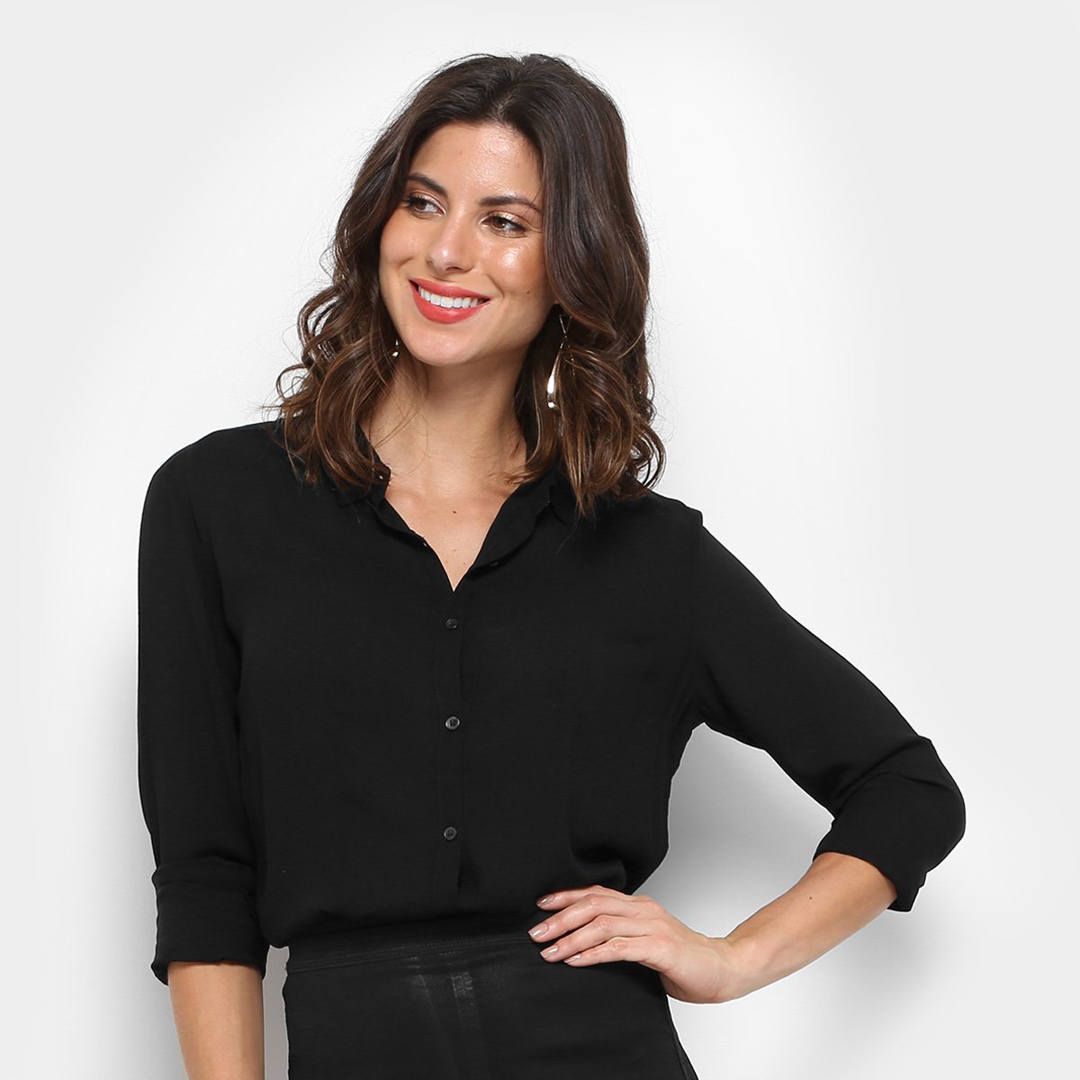 Camisa Social Aishty Manga Longa Feminina Zattini