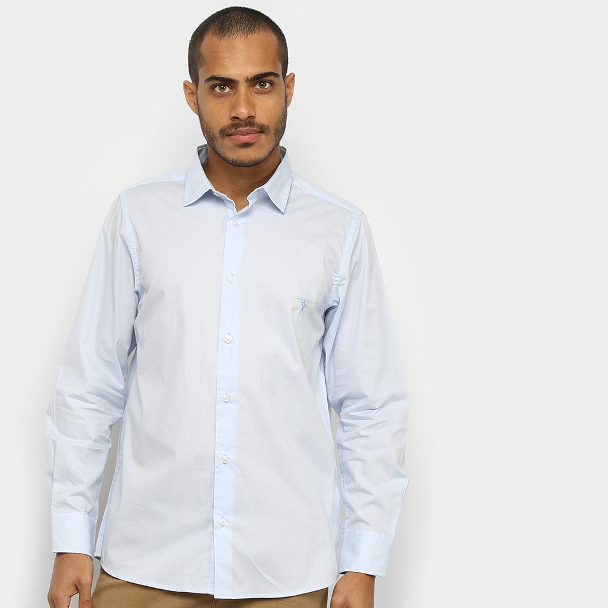 Camisa Social Aleatory Manga Longa Masculina - Azul é ruim? Camisa Social Aleatory Manga Longa Masculina - Azul é boa?
