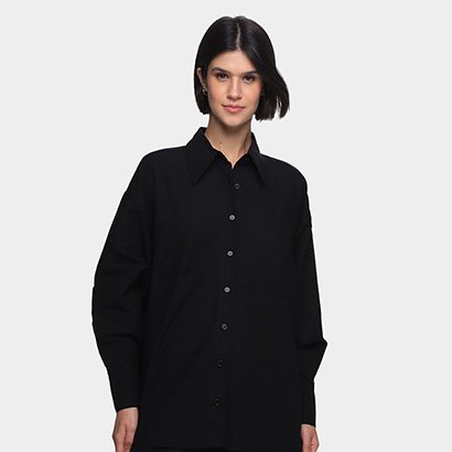 Camisa Social Colcci Oversized Manga Longa Feminina - Feminino