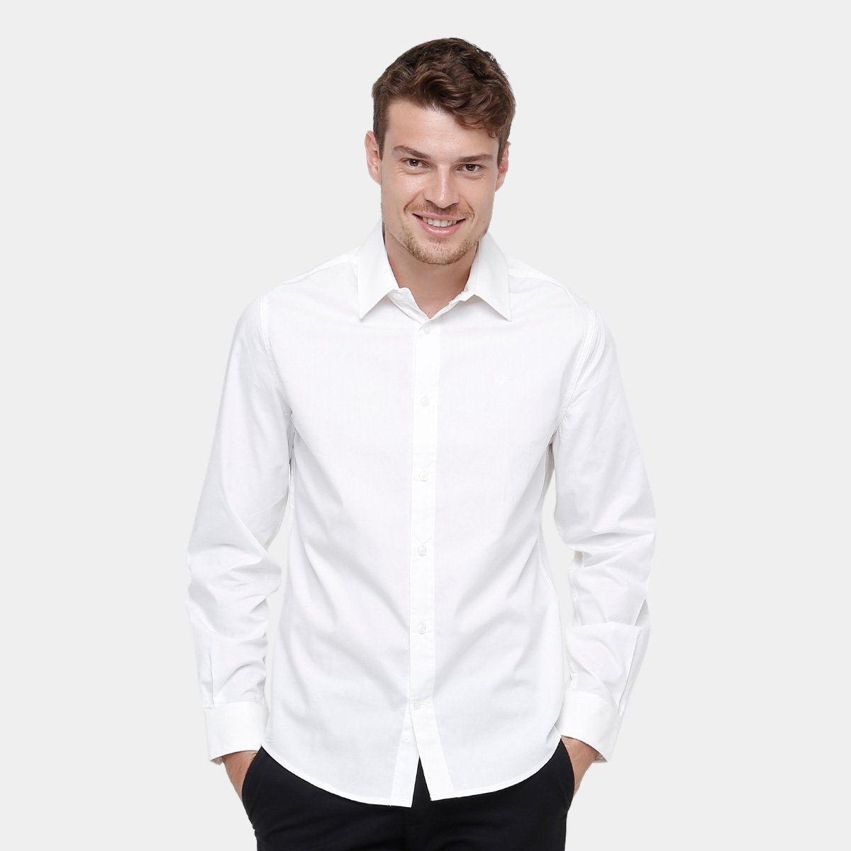 camisa social forum manga longa