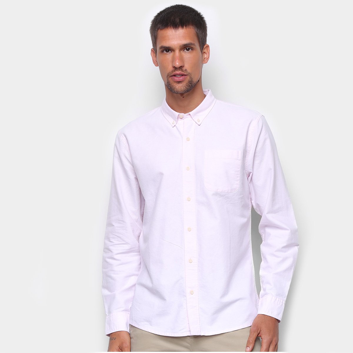 Camisa Social Hering Manga Longa Oxford Slim Masculina - Rosa é ruim? Camisa Social Hering Manga Longa Oxford Slim Masculina - Rosa é boa?