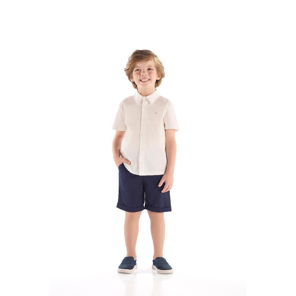 Camisa Social Infantil em Tricoline Quimby