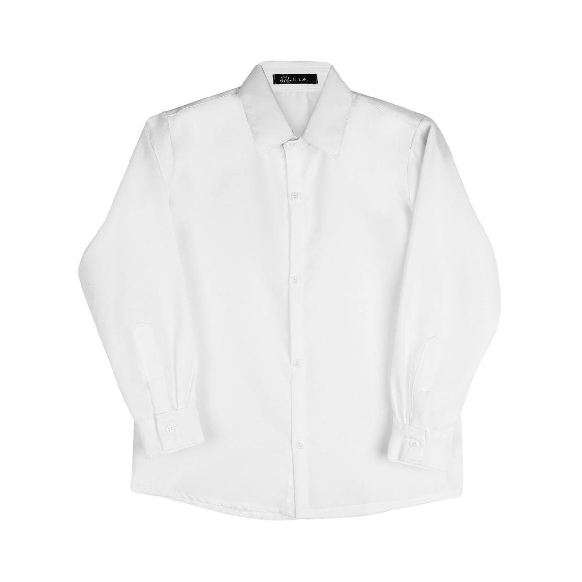 Camisa Social Infantil Pajem Branca Manga Longa Pajem Festa Menor preço em Camisa Social Infantil Pajem Branca Manga Longa Pajem Festa