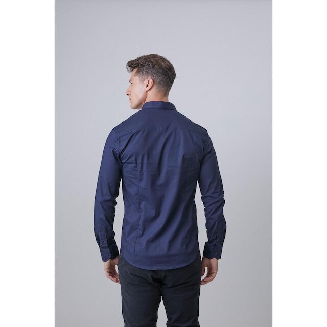 Camisa Social Itália Masculina Slim Manga Longa Elegante