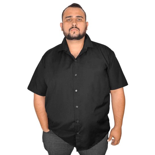 Camisa Social Masculina Plus Size Roupas Masculinas Extra Gg
