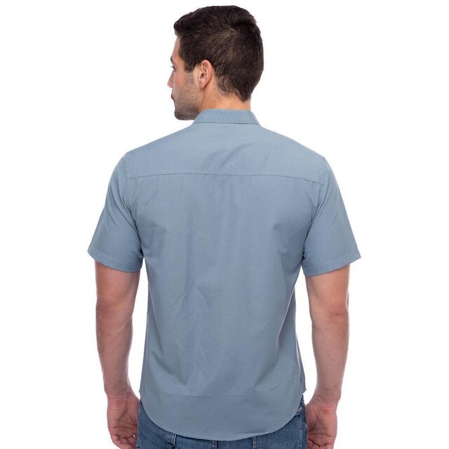 Camisa Social Manga Curta Slim Teodoro Masculina Leve