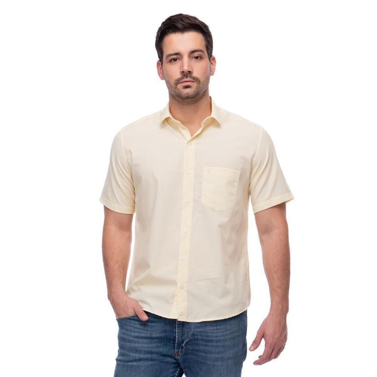 Camisa Social Manga Curta Slim Teodoro Masculina Leve Menor preço em Camisa Social Manga Curta Slim Teodoro Masculina Leve