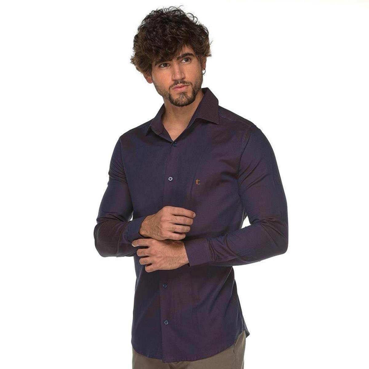 Camisa Social Manga Longa Masculino Slim Algodão Nobre Festa Menor preço em Camisa Social Manga Longa Masculino Slim Algodão Nobre Festa