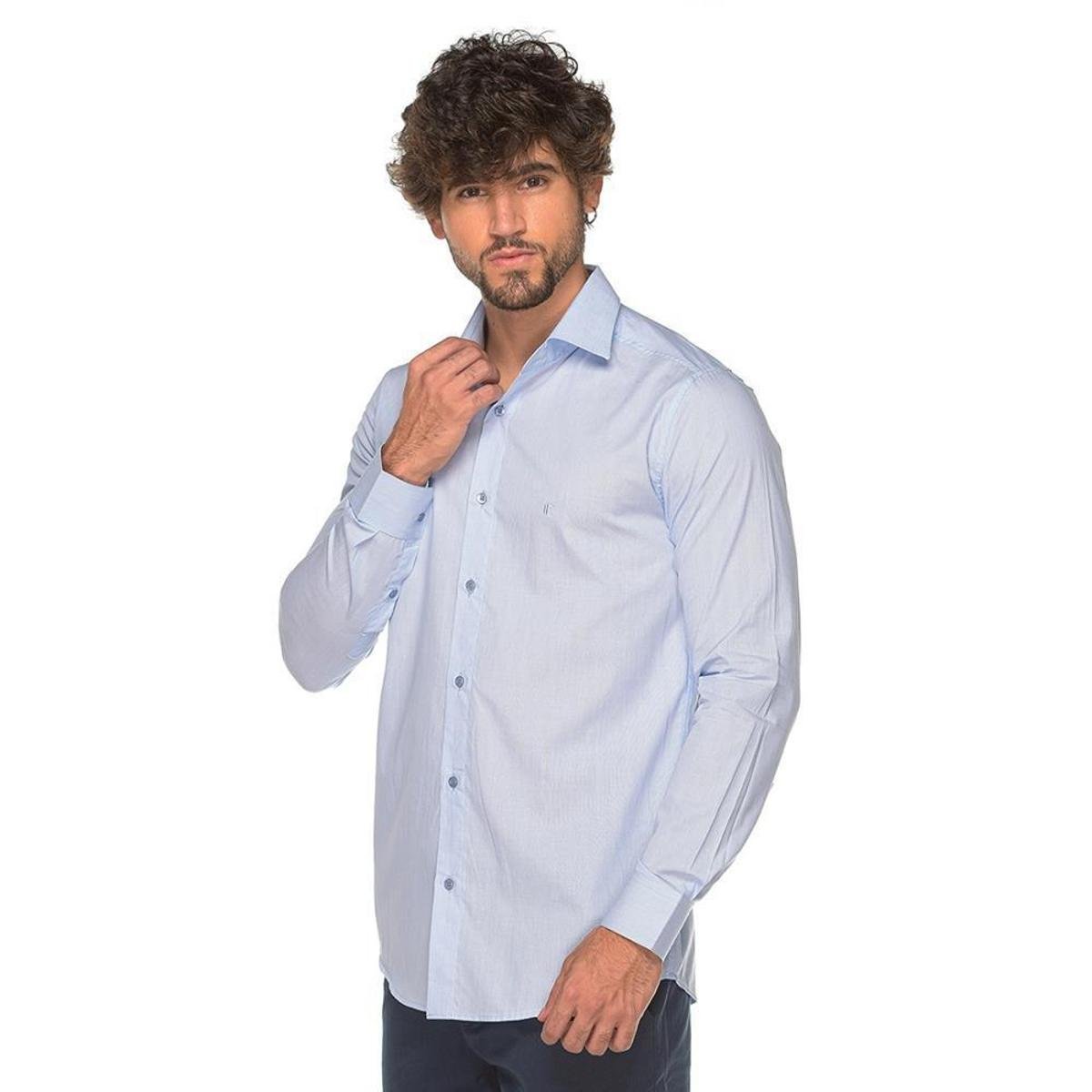 Camisa Social Manga Longa Slim Algodão Nobre Passa Fácil Menor preço em Camisa Social Manga Longa Slim Algodão Nobre Passa Fácil