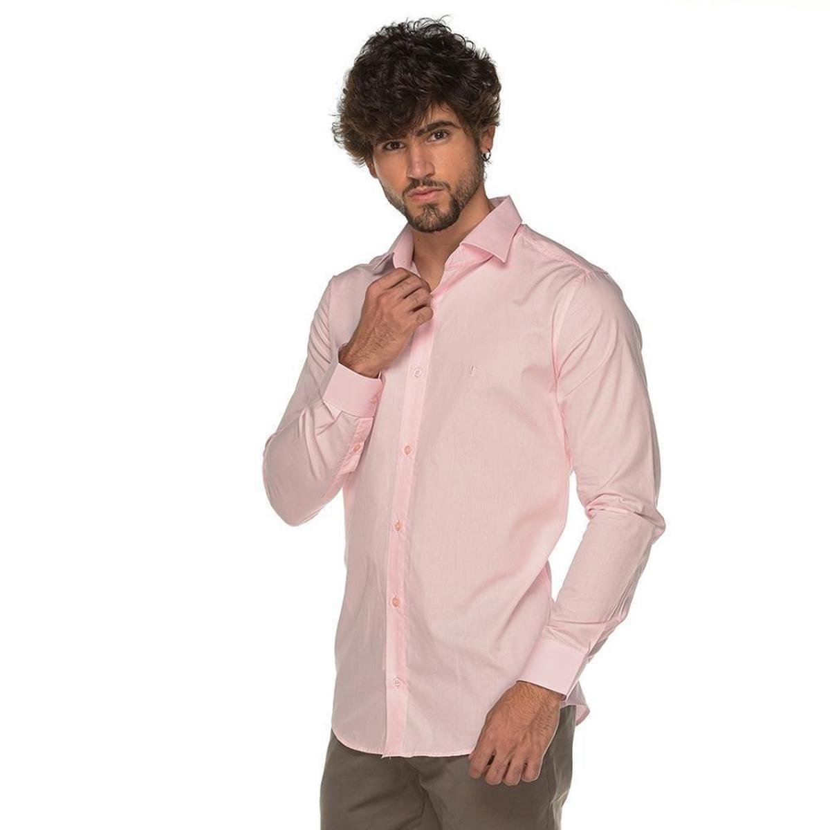 Camisa Social Manga Longa Slim Algodão Nobre Passa Fácil Menor preço em Camisa Social Manga Longa Slim Algodão Nobre Passa Fácil
