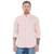 Camisa Social Manga Longa Slim Fit Gola Padre Vista Coberta - Remo Fenut - Rosa