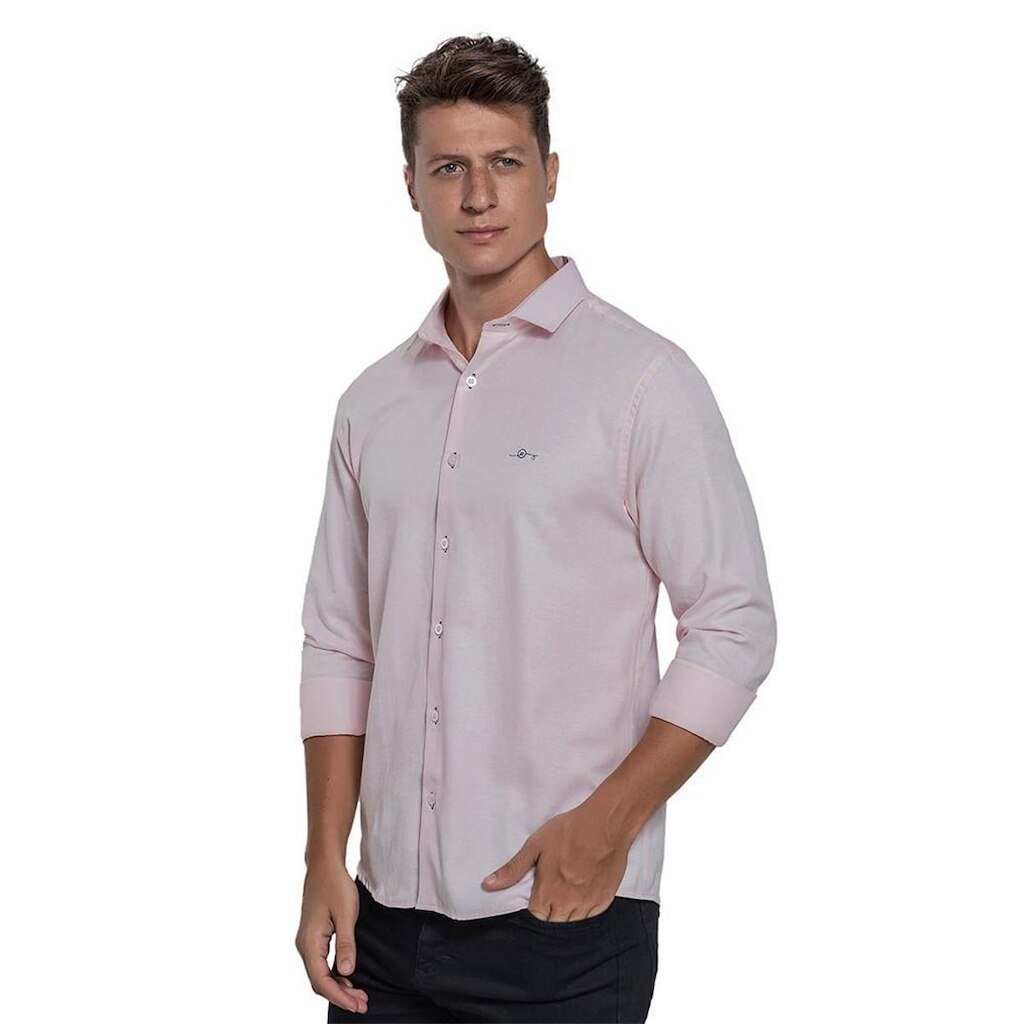 Camisa Social Manga Longa Slim Maquinetado - Remo Fenut