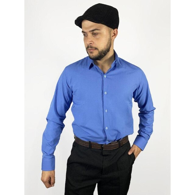 Camisa Social Manga Longa Slim