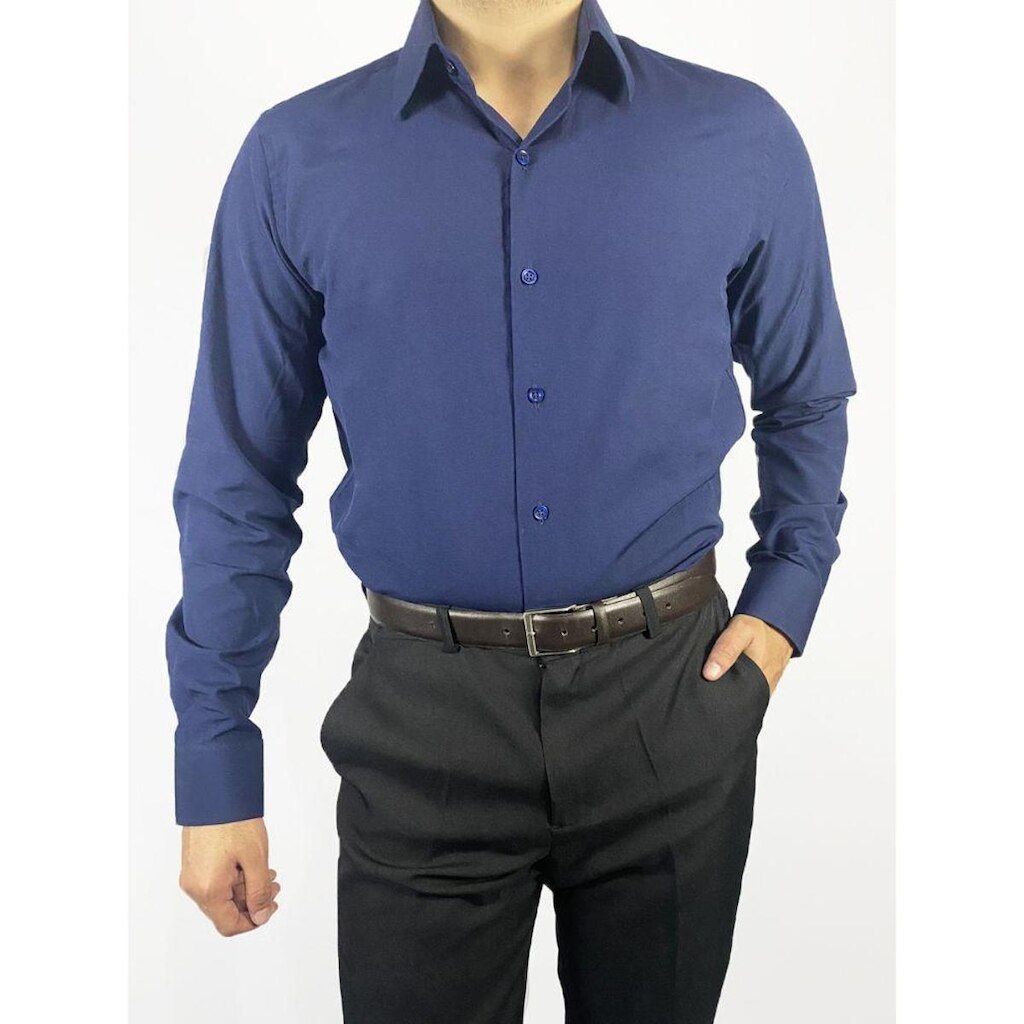 Camisa Social Manga Longa Slim