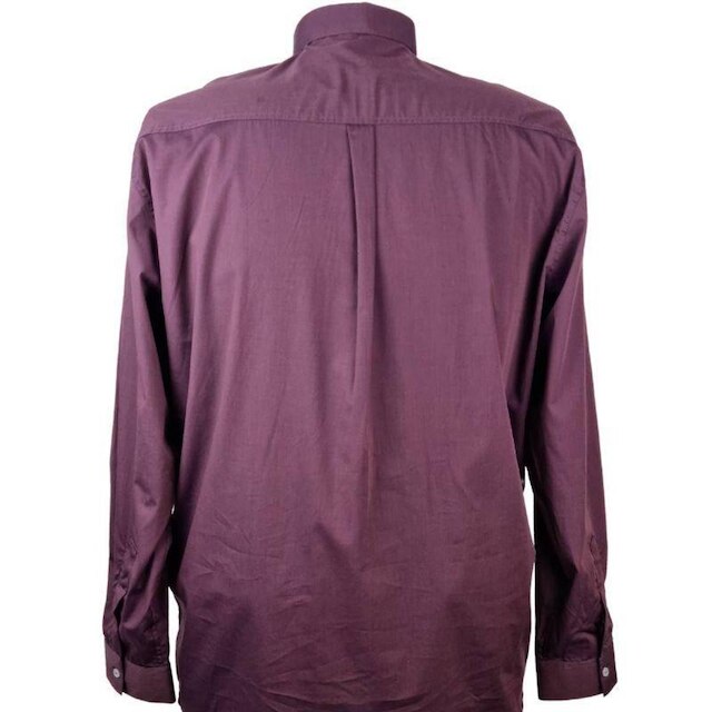 Camisa Social Manga Longa Vinho Zuza Plus Size