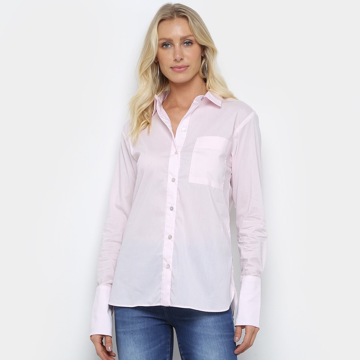 Camisa Social Maria Filó Manga Longa Feminina - Rosa Claro é ruim? Camisa Social Maria Filó Manga Longa Feminina - Rosa Claro é boa?