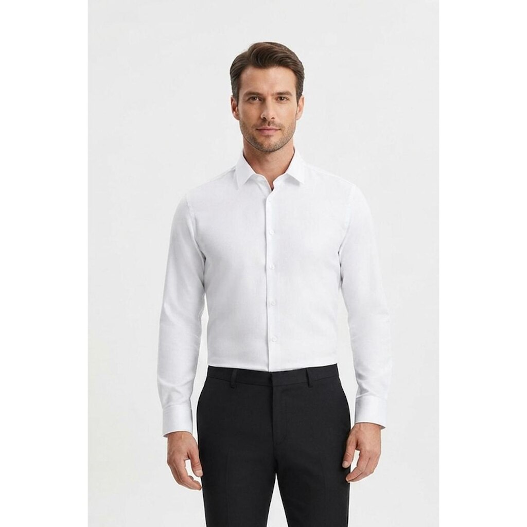 Camisa Social Masculina Hangar 33 Fibra De Bambu Slim Fit