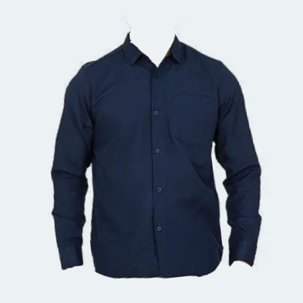Camisa Social Masculina Lisa Manga Longa De Algodão Fio 50 Mepase