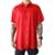Camisa Social Masculina Manga Curta Viscose - Vermelho