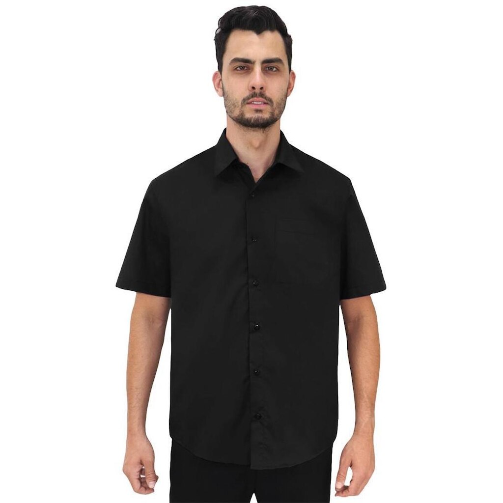 Camisa social masculina manga curta
