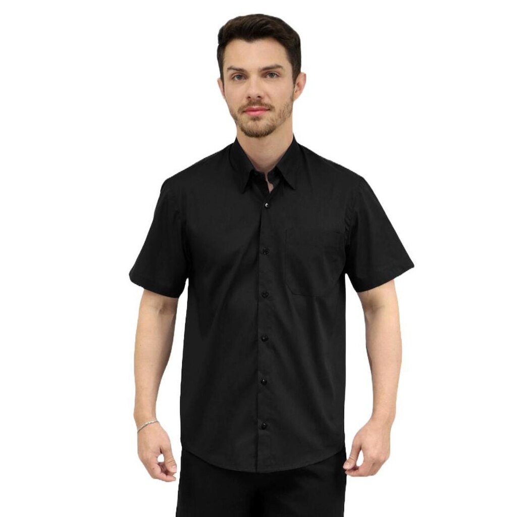 Camisa Social Masculina Manga Curta