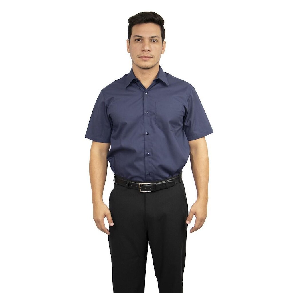Camisa social masculina manga curta