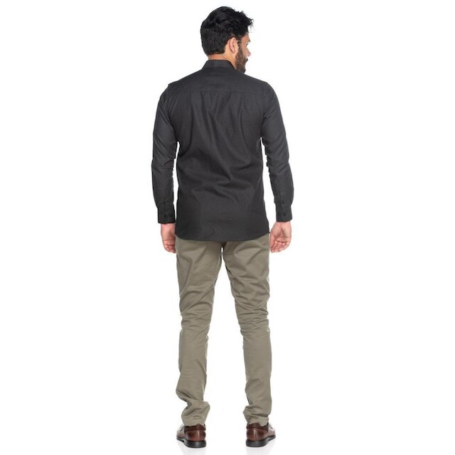 Camisa Social Masculina Manga Longa Algodão Clássica Botões
