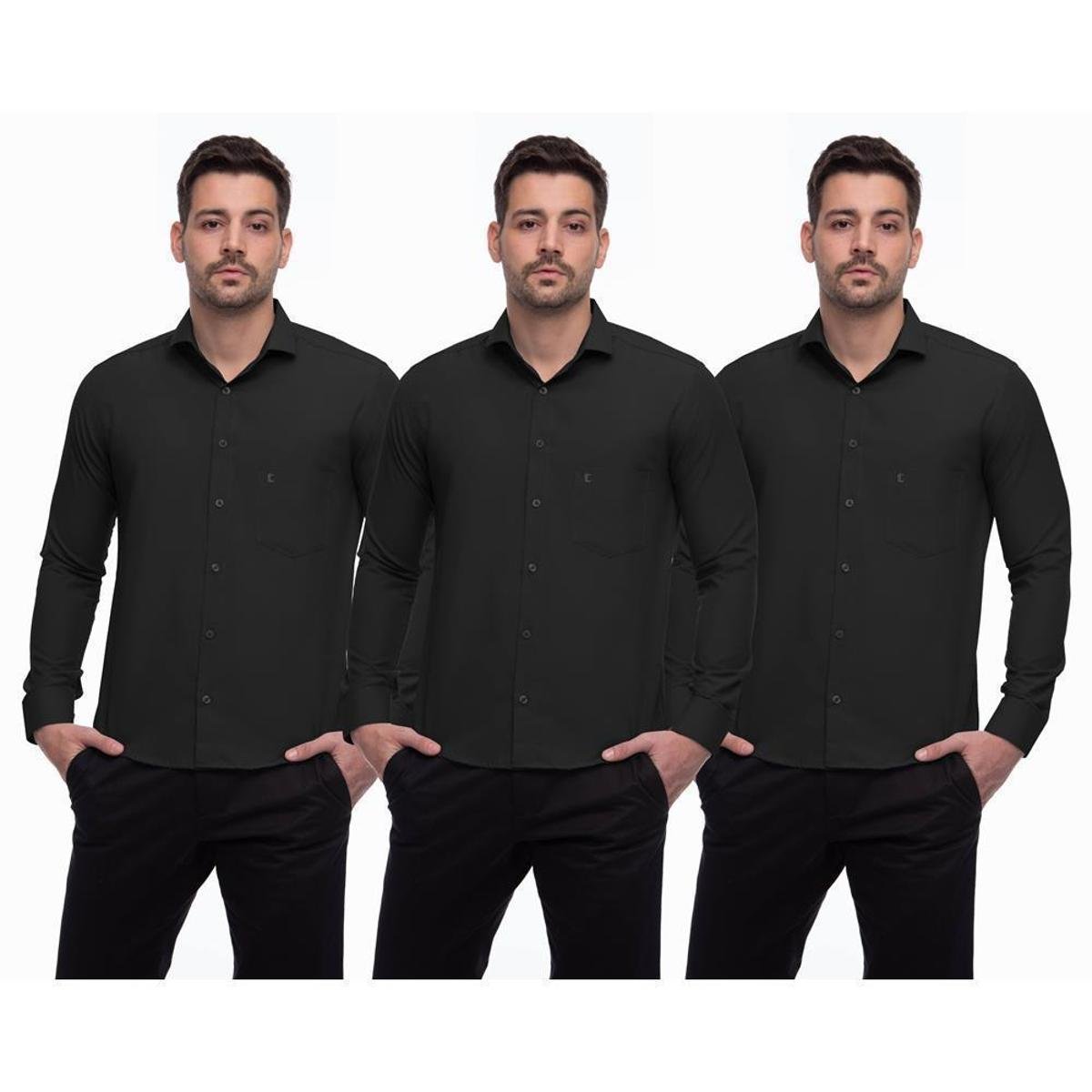 Camisa Social Masculina Manga Longa Botões Lisa Kit 3 é ruim? Camisa Social Masculina Manga Longa Botões Lisa Kit 3 é boa?