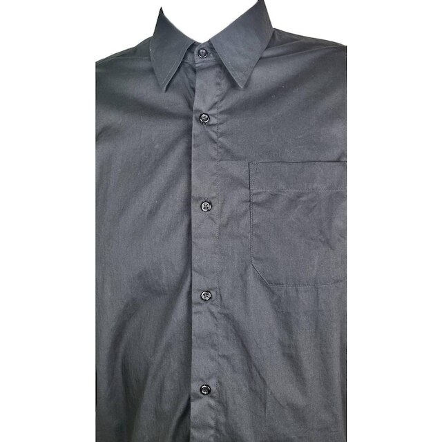 Camisa Social Masculina Manga Longa Preta 100% Algodão Plus Size Zuza