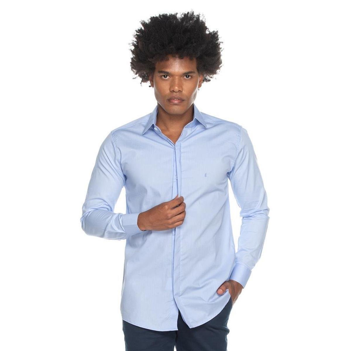 Camisa Social Masculina Manga Longa Slim Casual Lisa - Azul é ruim? Camisa Social Masculina Manga Longa Slim Casual Lisa - Azul é boa?