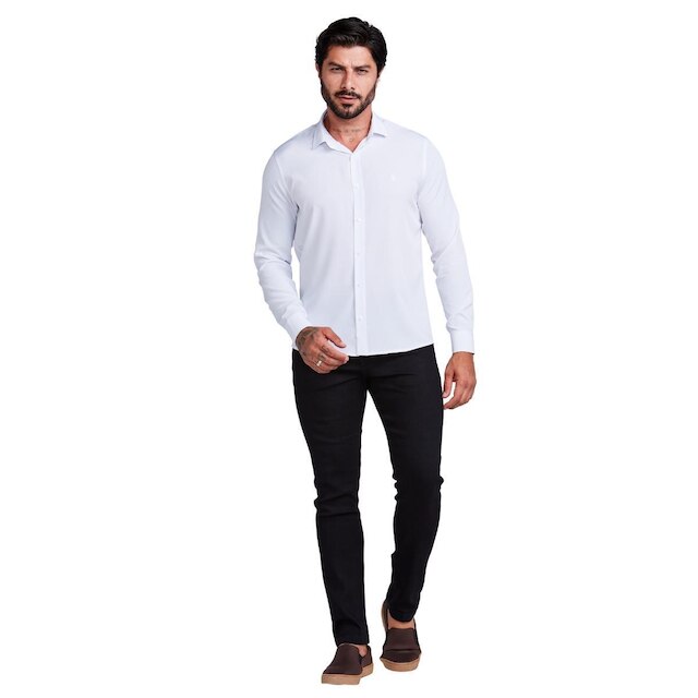 Camisa Social Masculina Manga Longa