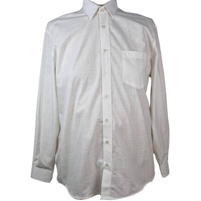 Camisa Social Masculina ML Off White ZUZA Plus Size 4/5