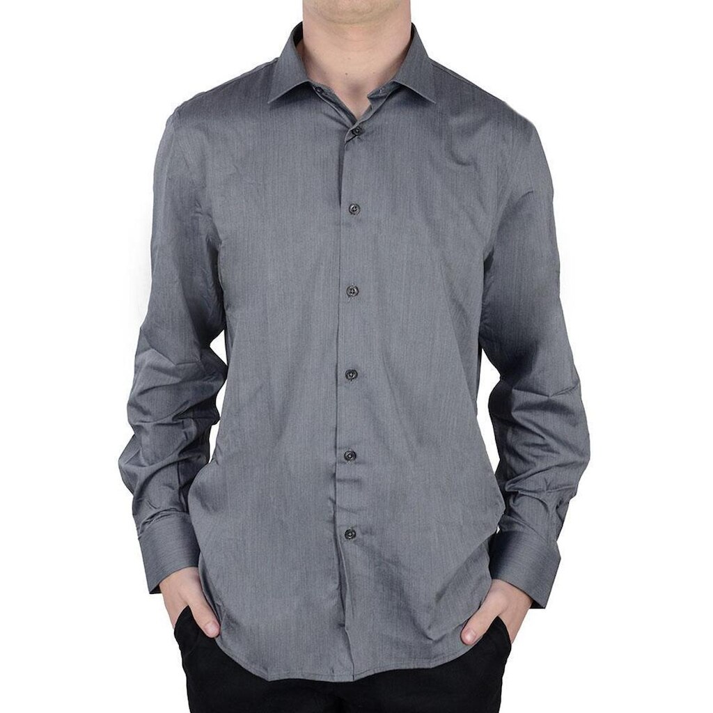 Camisa Social Masculina Navaratti Bambu Cinza - CNVL