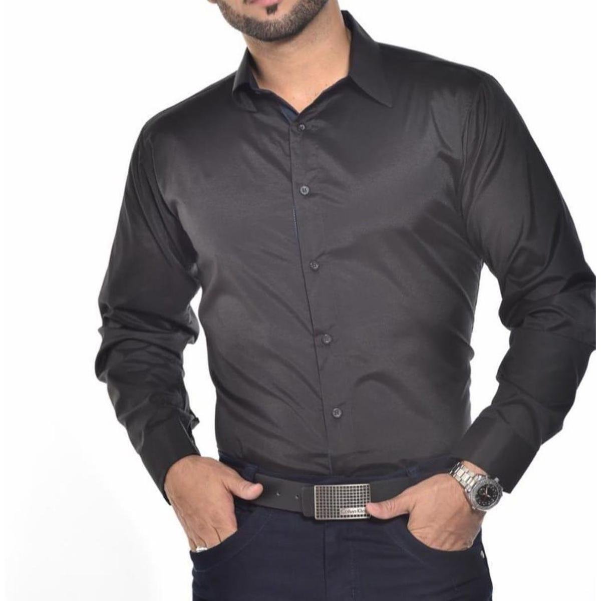 Camisa Social Masculina Slim Fit Luxo Menor preço em Camisa Social Masculina Slim Fit Luxo