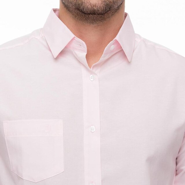 Camisa Social Masculina Slim Teodoro Manga Longa Elegante