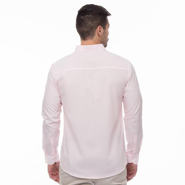 Camisa Social Masculina Slim Teodoro Manga Longa Elegante