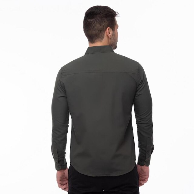 Camisa Social Masculina Slim Teodoro Manga Longa Elegante
