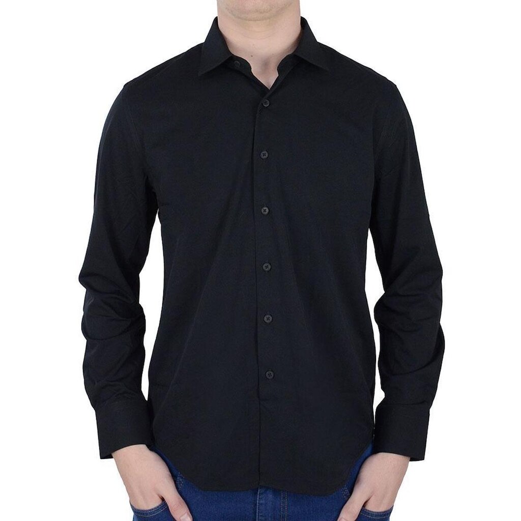 Camisa Social Masculino Navaratti Social Bambu Preto - 2502
